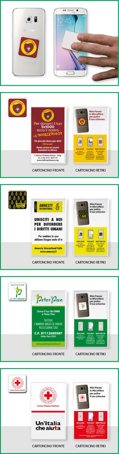 Phone Cleaner panno pulizia smartphone autoadesivo